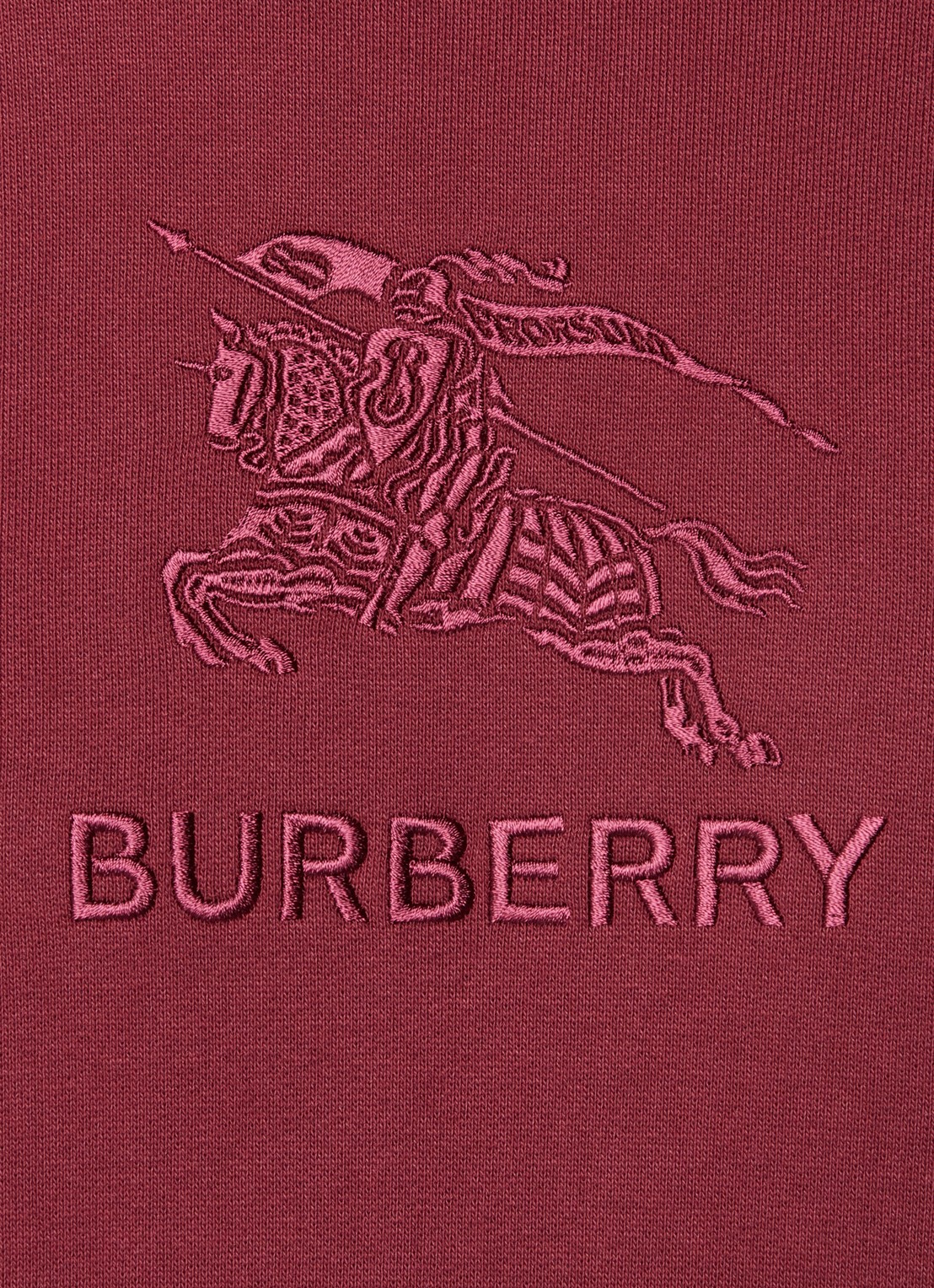 Burberry Hoodie met logoborduring - detail 3 bordeauxrood