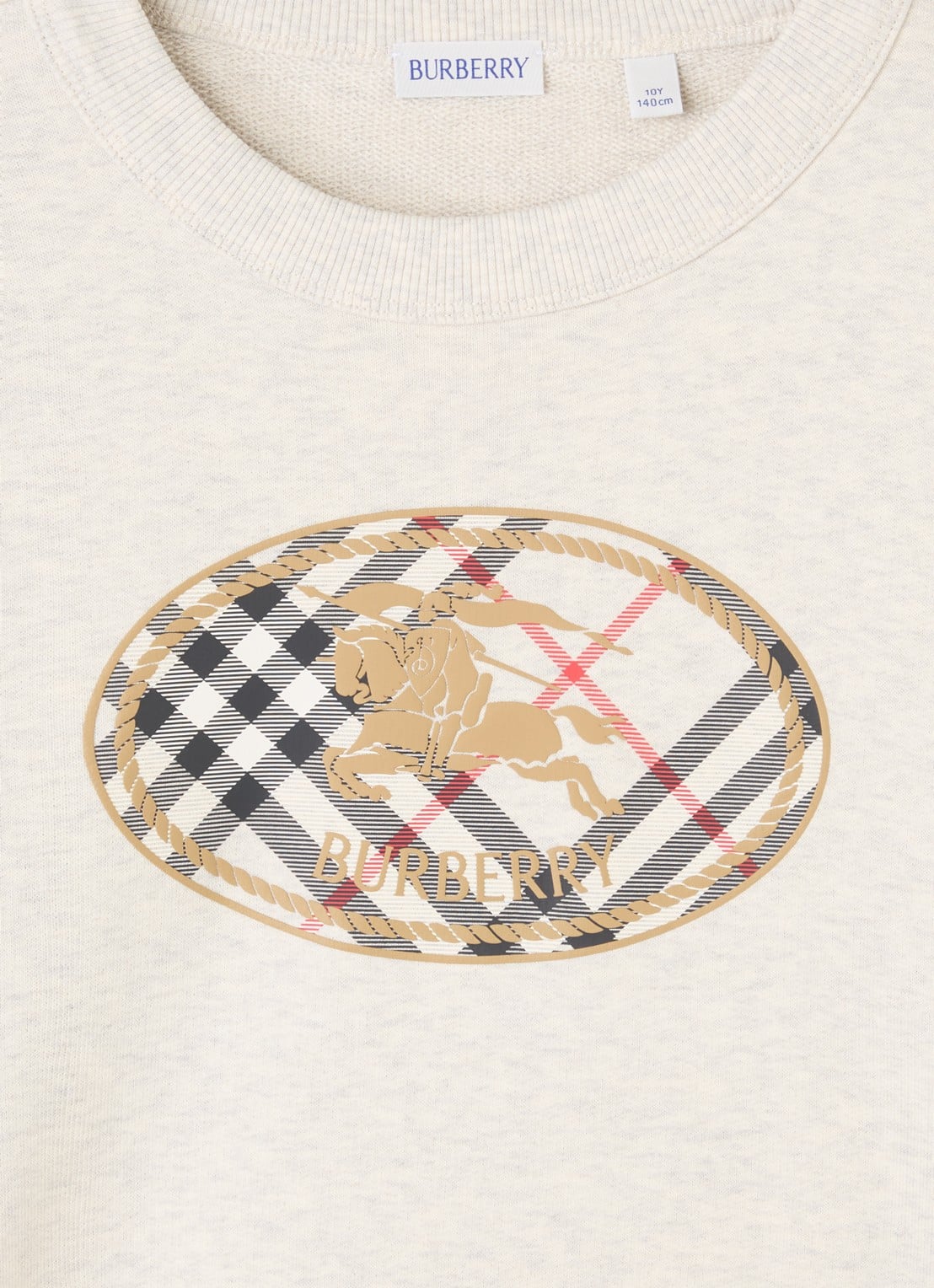 Burberry Isla sweater met logoprint - detail 3 gebroken wit