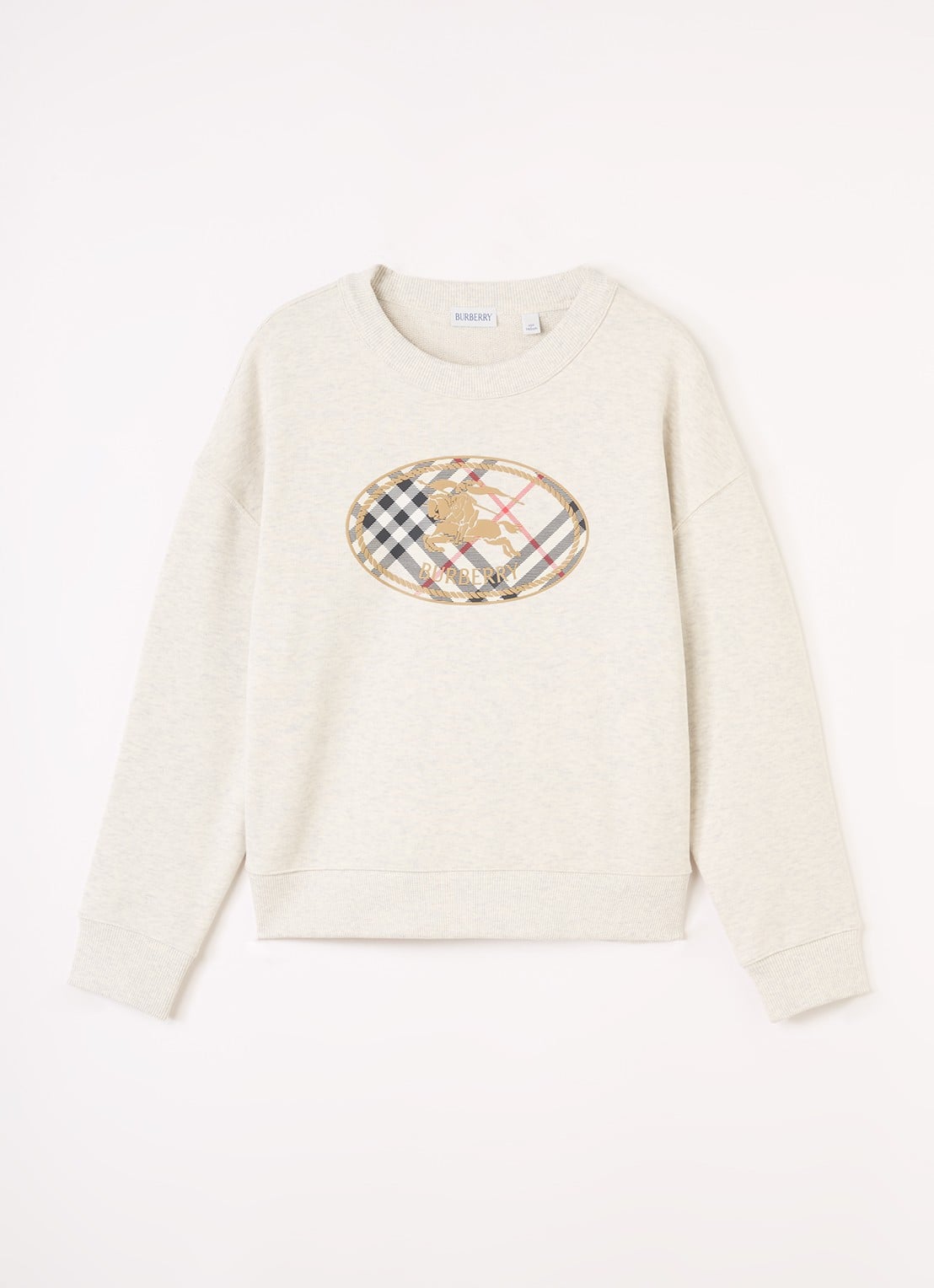 Burberry Isla sweater met logoprint - voorkant gebroken wit