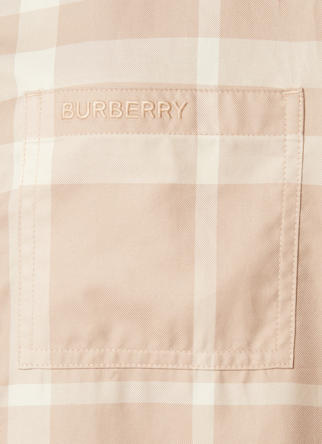 Burberry Ivana blouse met borstzakken en ruitdessin - detail 3 donkerbeige