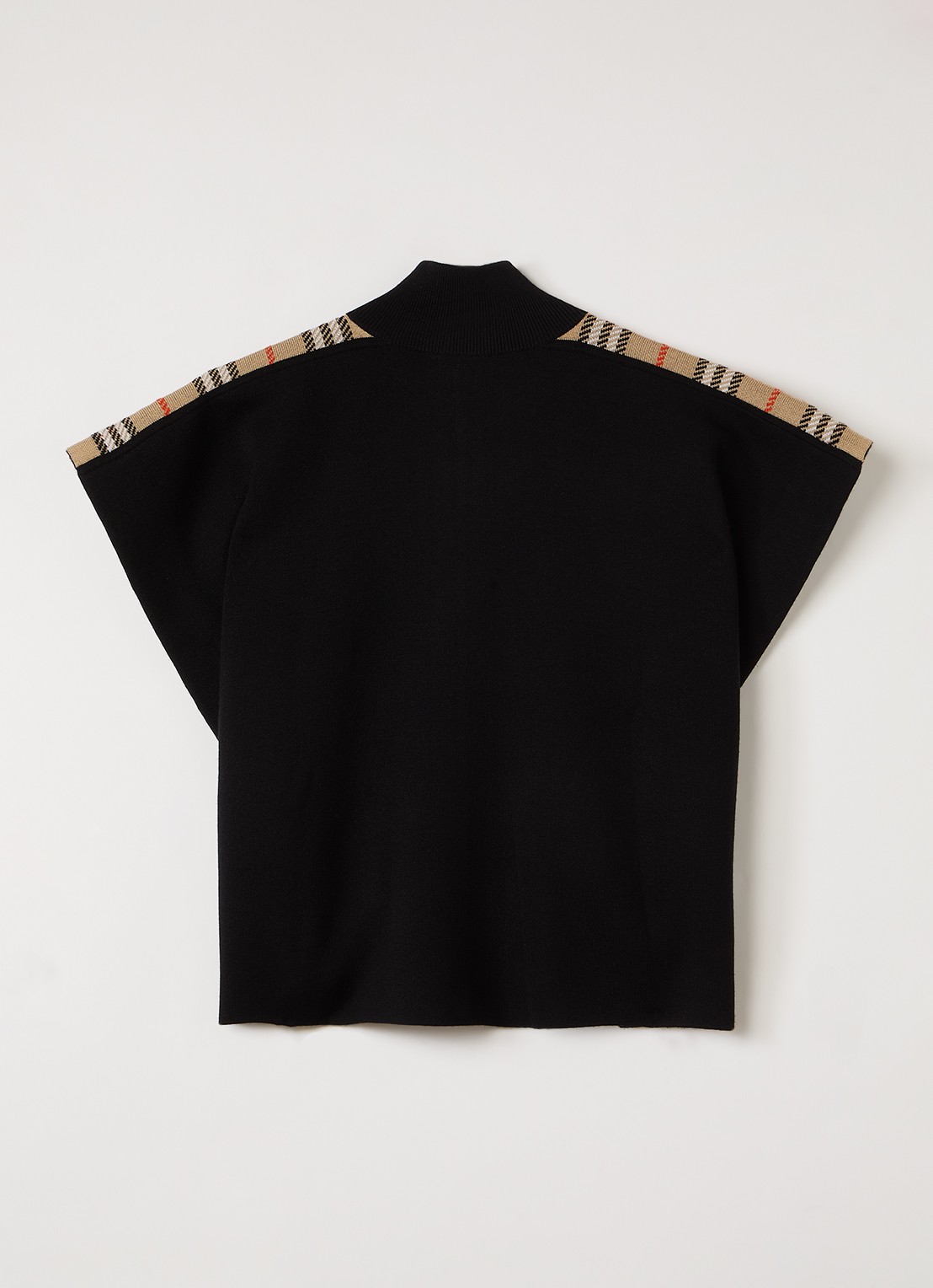 Burberry Izza fijngebreid vest - achterkant 3 zwart