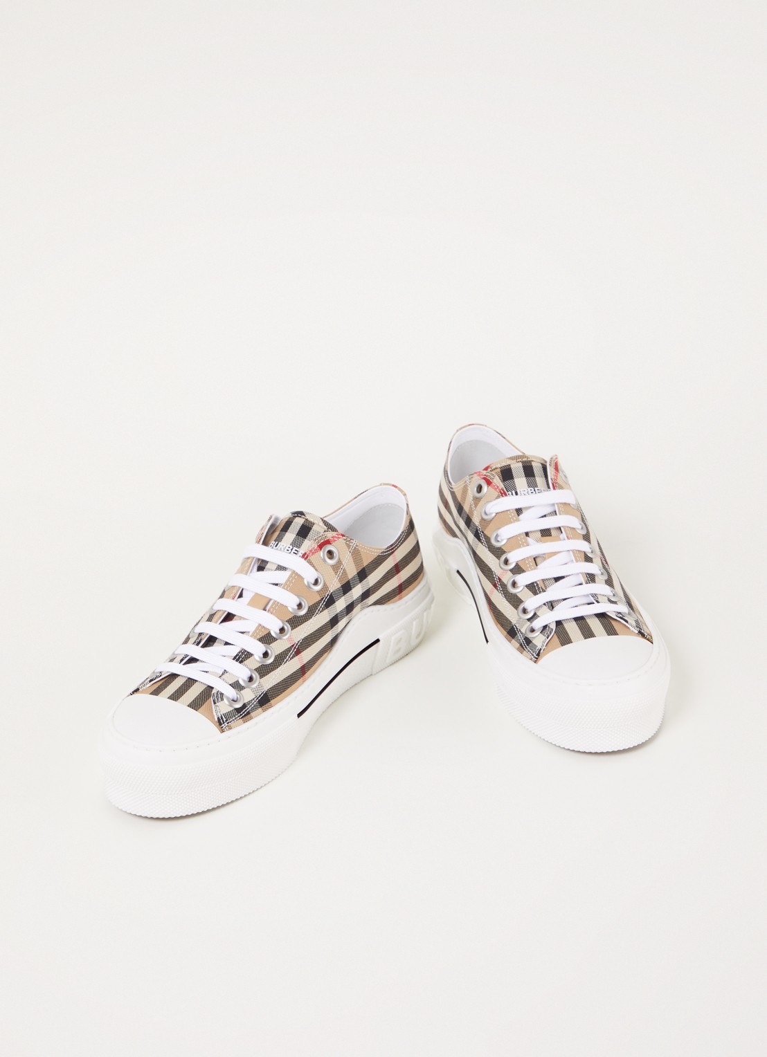 Burberry Jack Low sneaker van canvas - detail 4 donkerbeige
