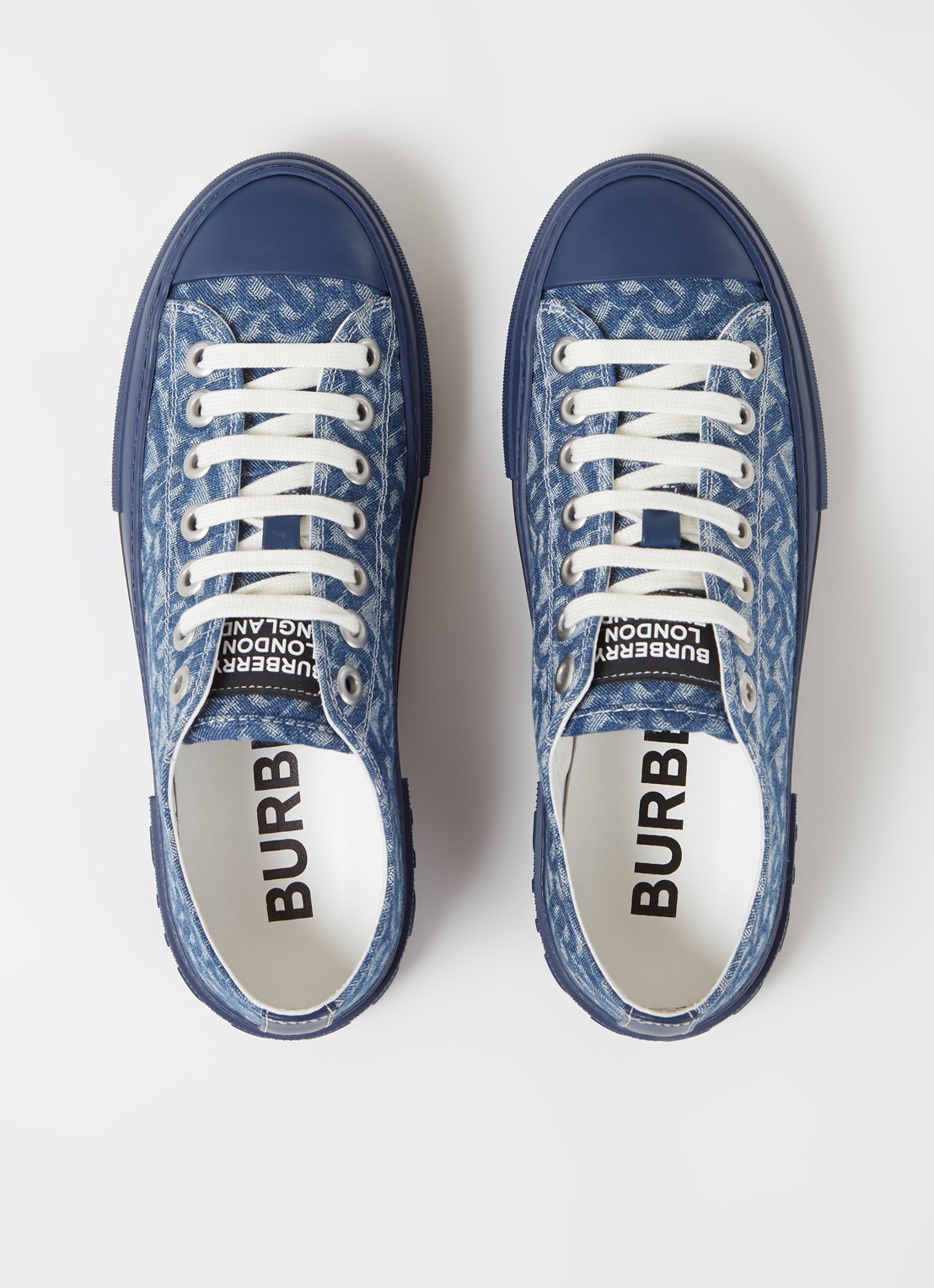 Burberry Jack Low sneaker van canvas - detail 3 denim