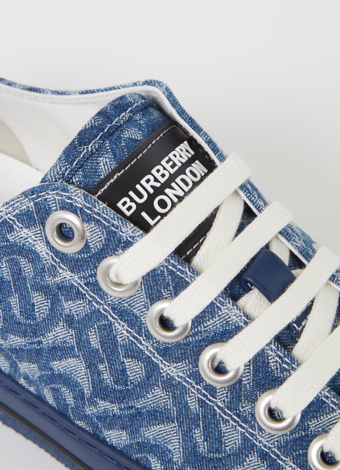 Burberry Jack Low sneaker van canvas - detail 4 denim