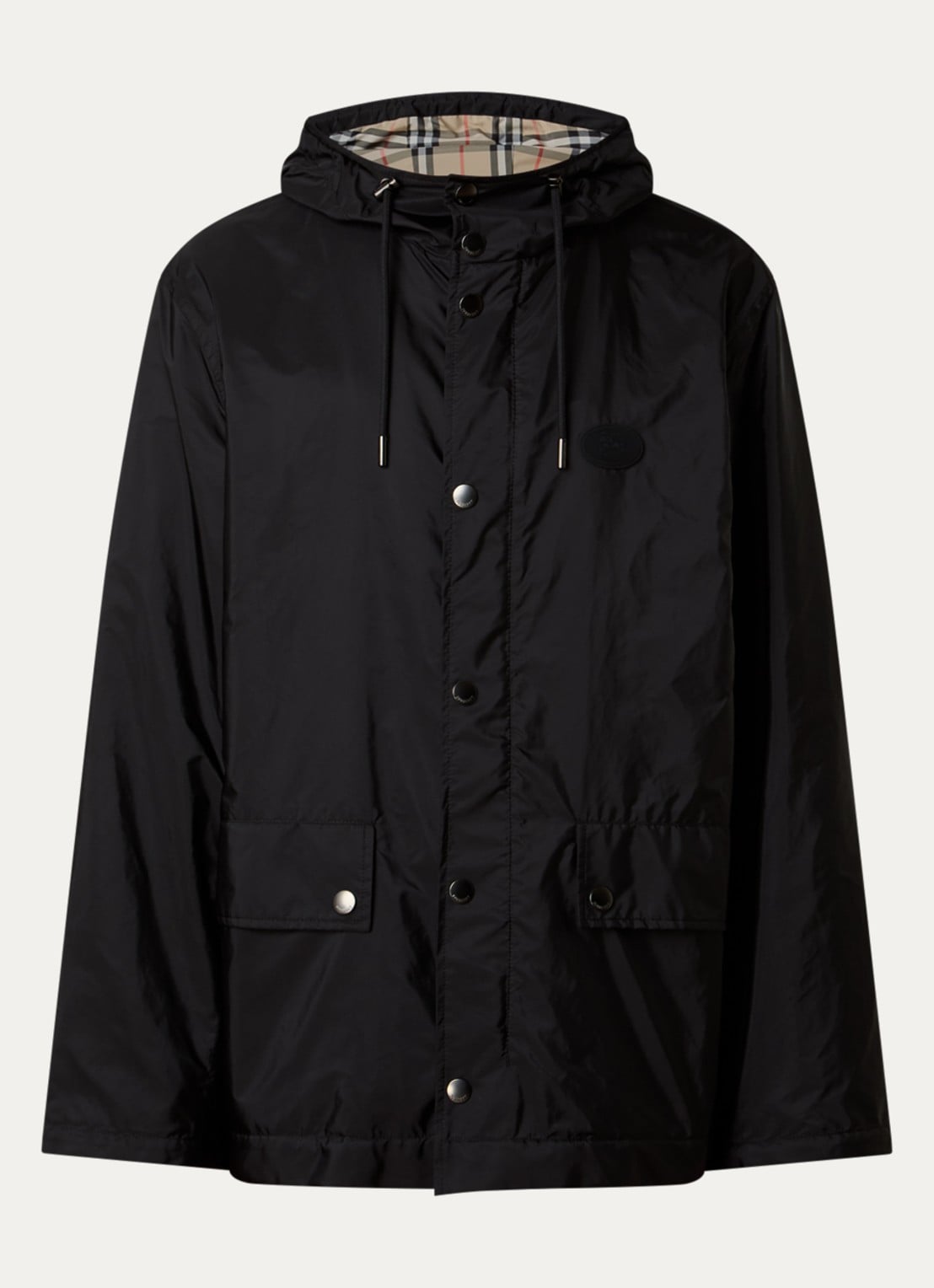 Burberry Jack met klepzakken - voorkant zwart