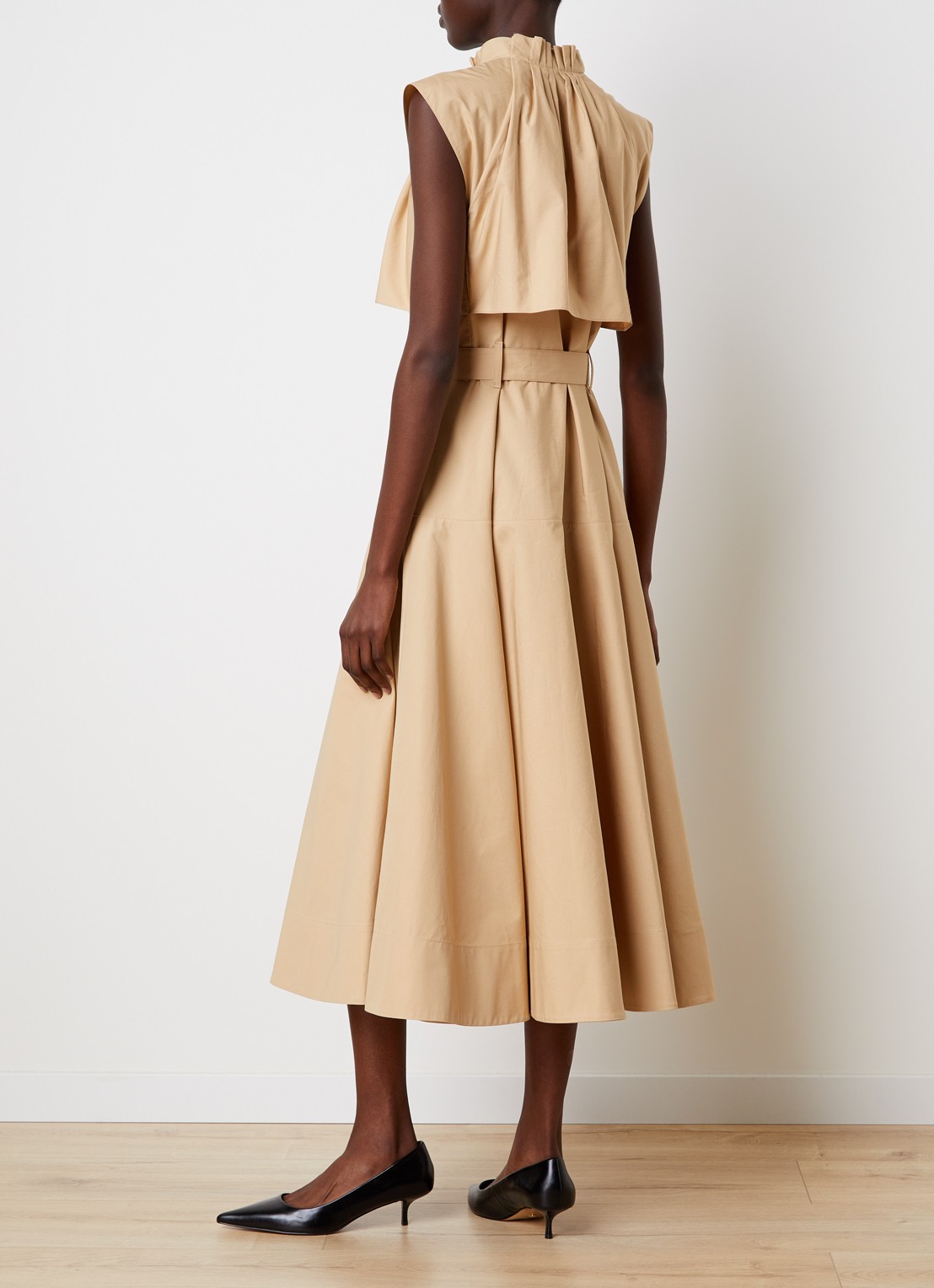 Burberry Jessica midi tuniekjurk met ceintuur - achterkant 5 beige