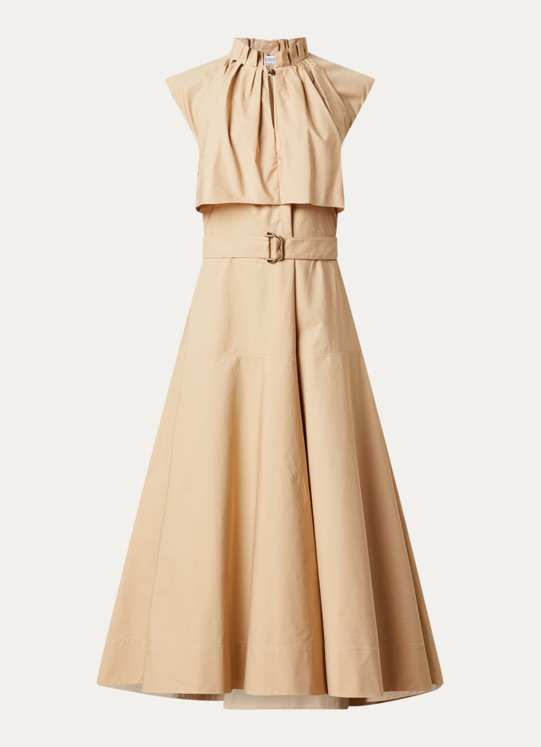 Burberry Jessica midi tuniekjurk met ceintuur - voorkant 3 beige