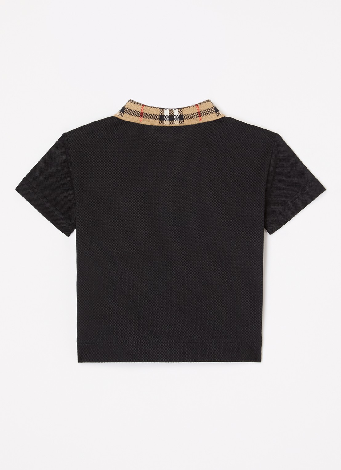 Burberry Johane polo van piqué katoen - voorkant 2 zwart