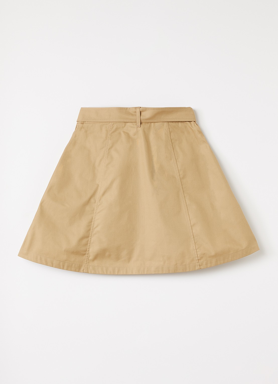 Burberry Katey minirok met ceintuur - voorkant 2 beige