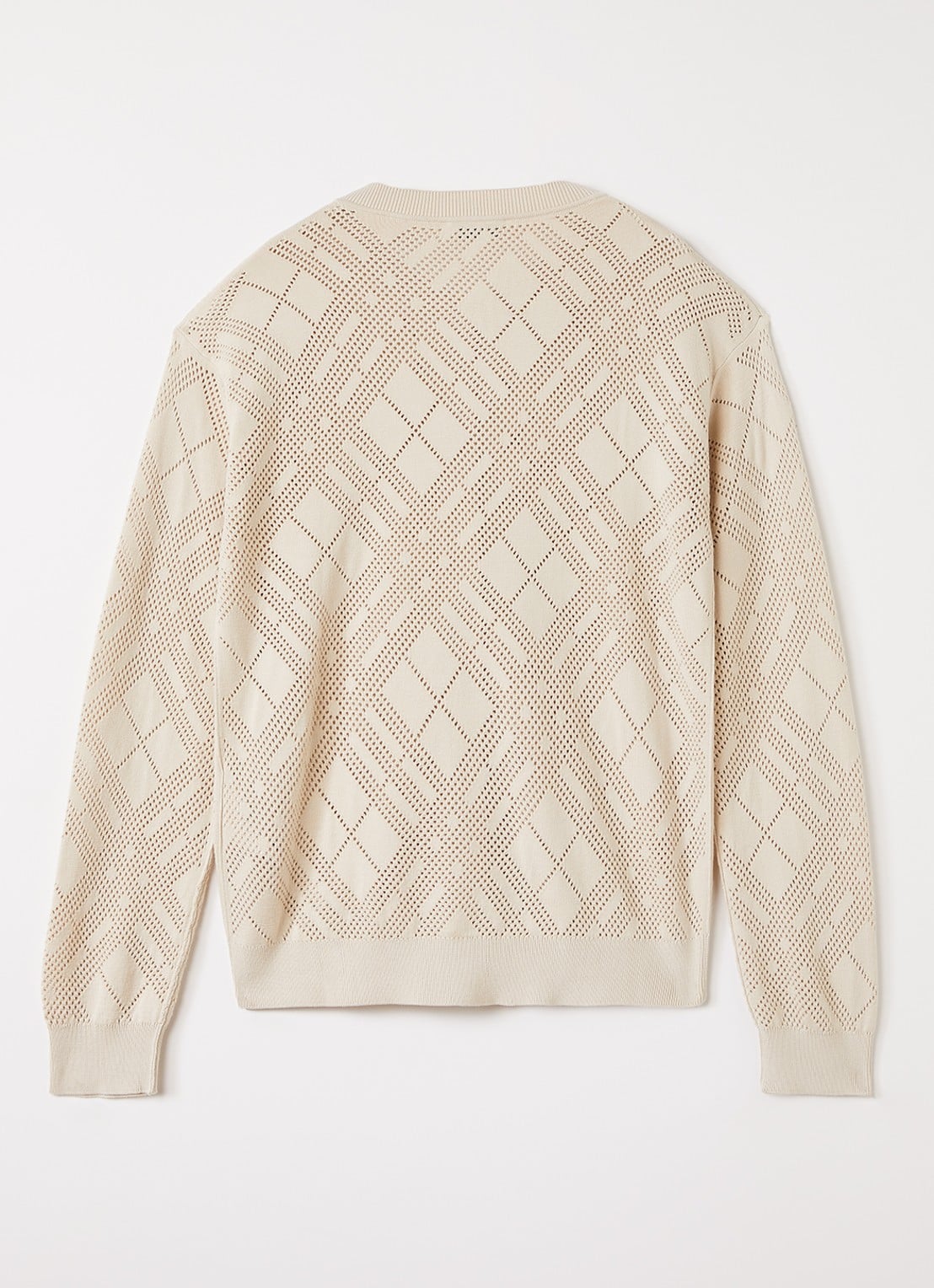 Burberry Katrina grofgebreid vest - achterkant 3 beige