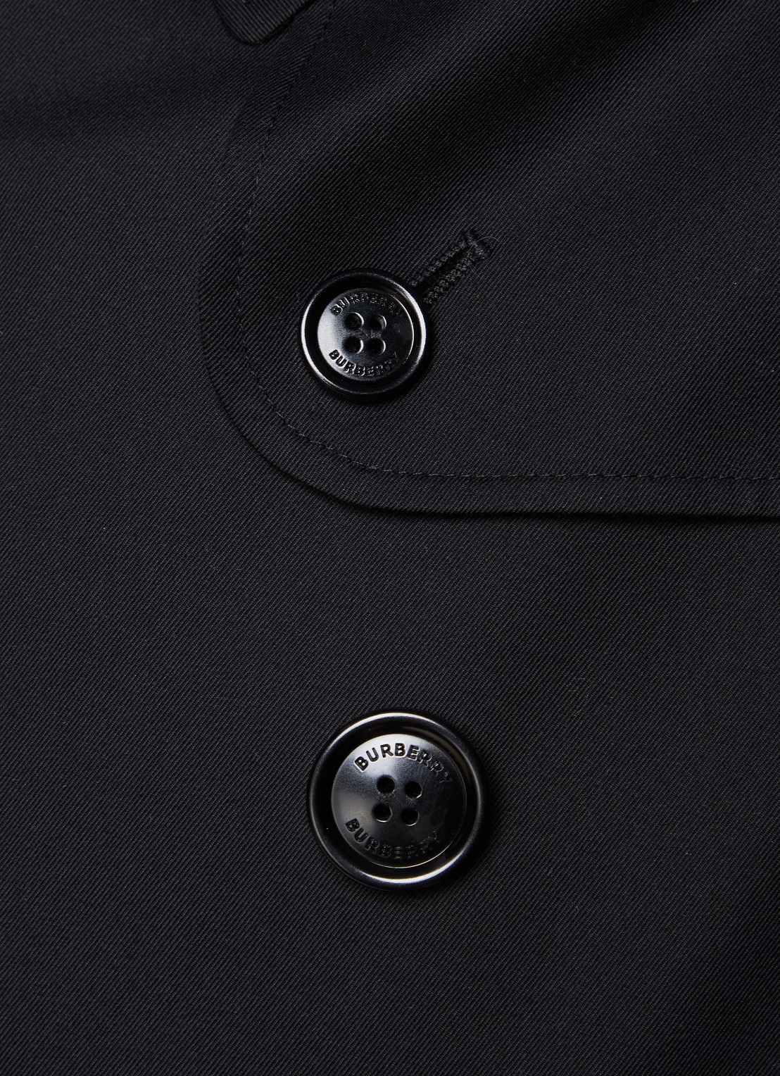 Burberry Kensington double-breasted trenchcoat met ceintuur - detail 4 zwart