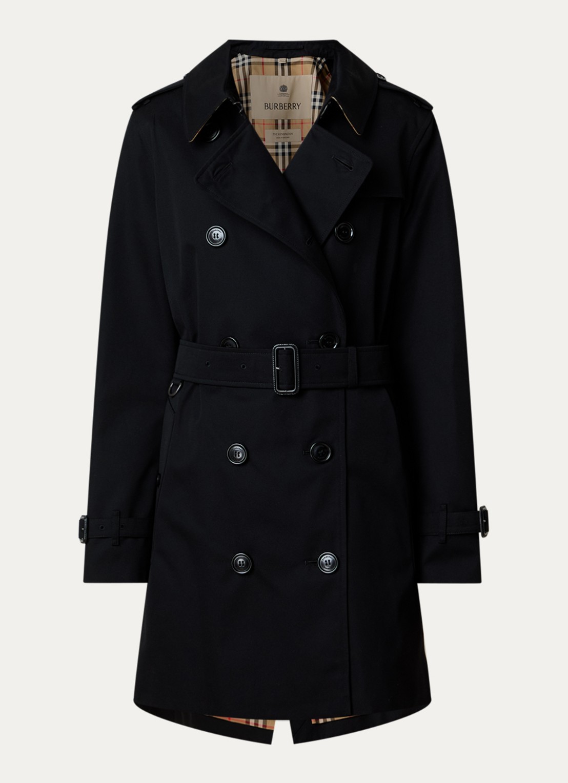 Burberry Kensington trenchcoat met steekzakken - voorkant 5 zwart
