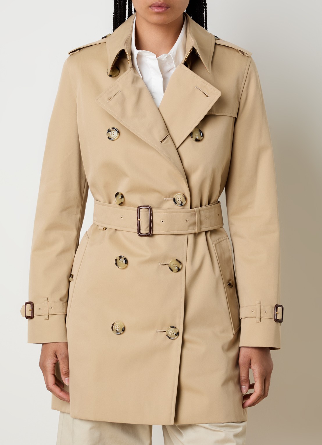 Burberry Kensington trenchcoat met steekzakken - detail 2 beige