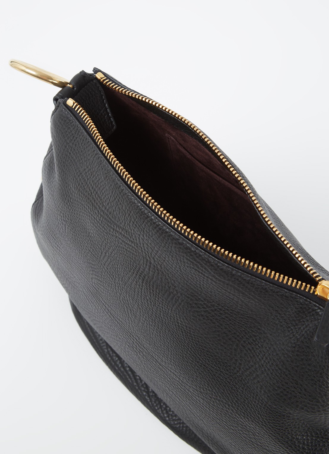 Burberry Knight Medium schoudertas van kalfsleer  - detail zwart