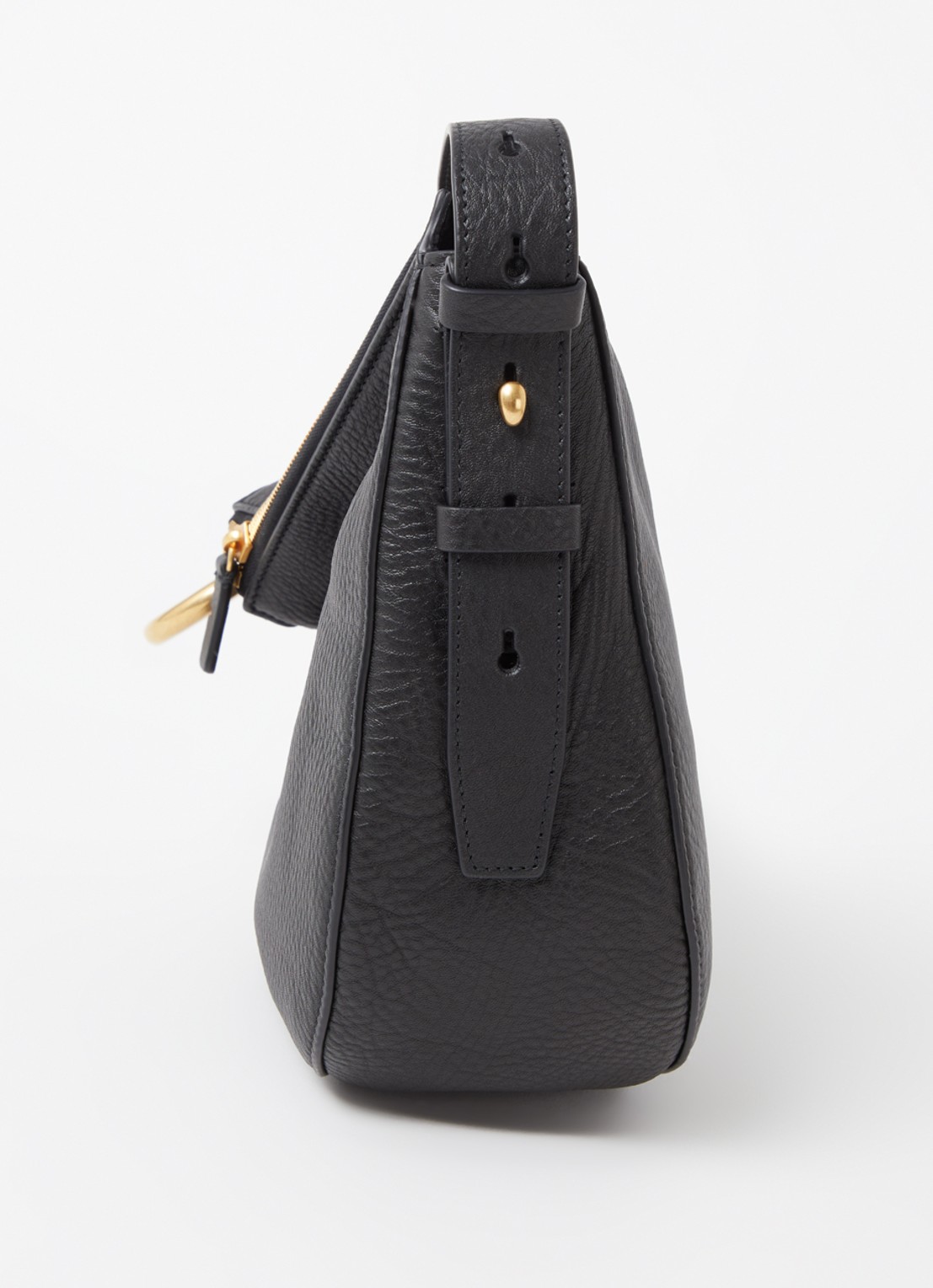 Burberry Knight Small clutch van kalfsleer met afneembare schouderriem - detail 4 zwart