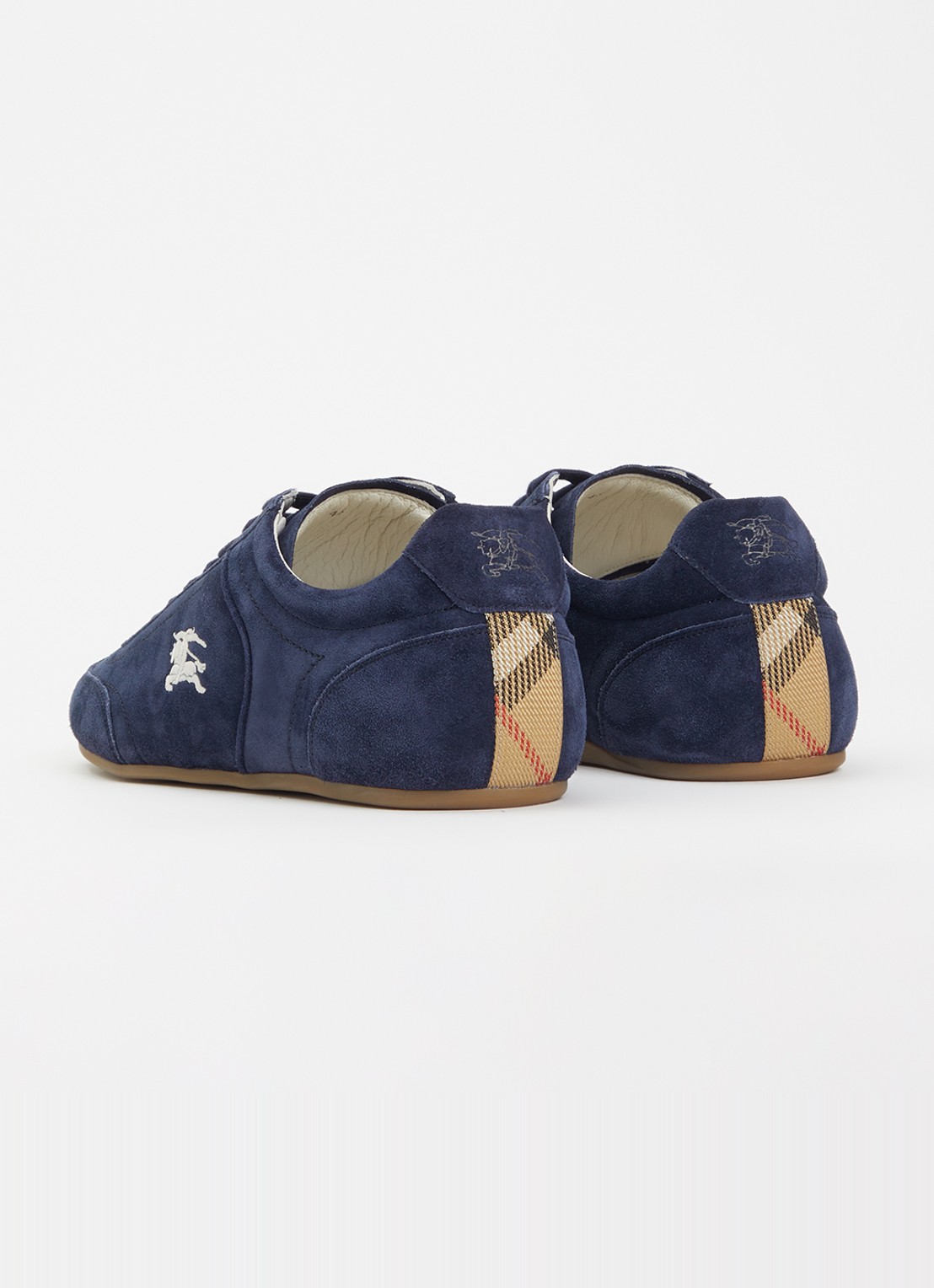 Burberry Knight sneaker van kalfssuède - achterkant 5 donkerblauw
