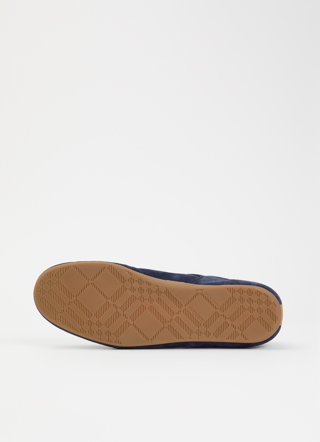 Burberry Knight sneaker van kalfssuède - detail 3 donkerblauw