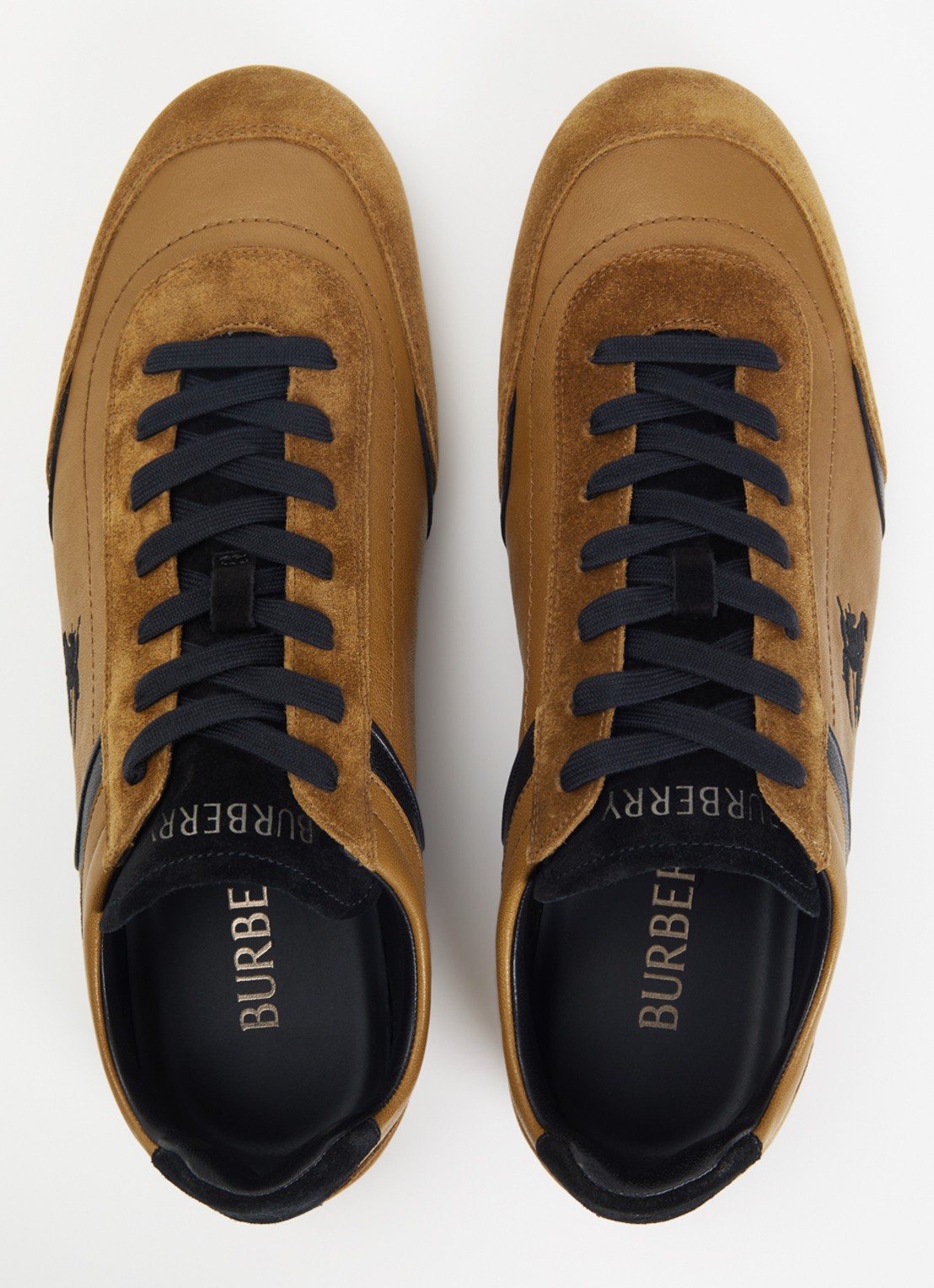 Burberry Knight sneaker van lamsleer met details van kalfssuède - detail 3 camel