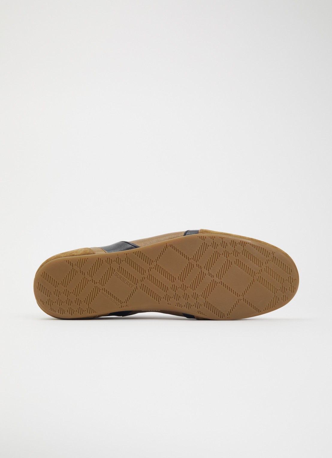 Burberry Knight sneaker van lamsleer met details van kalfssuède - detail 4 camel