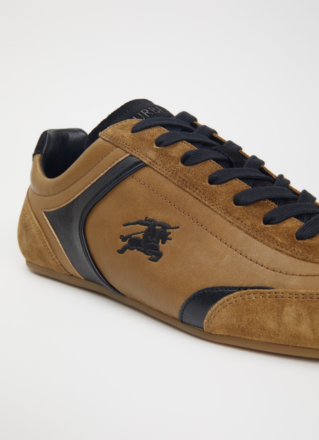 Burberry Knight sneaker van lamsleer met details van kalfssuède - detail 5 camel