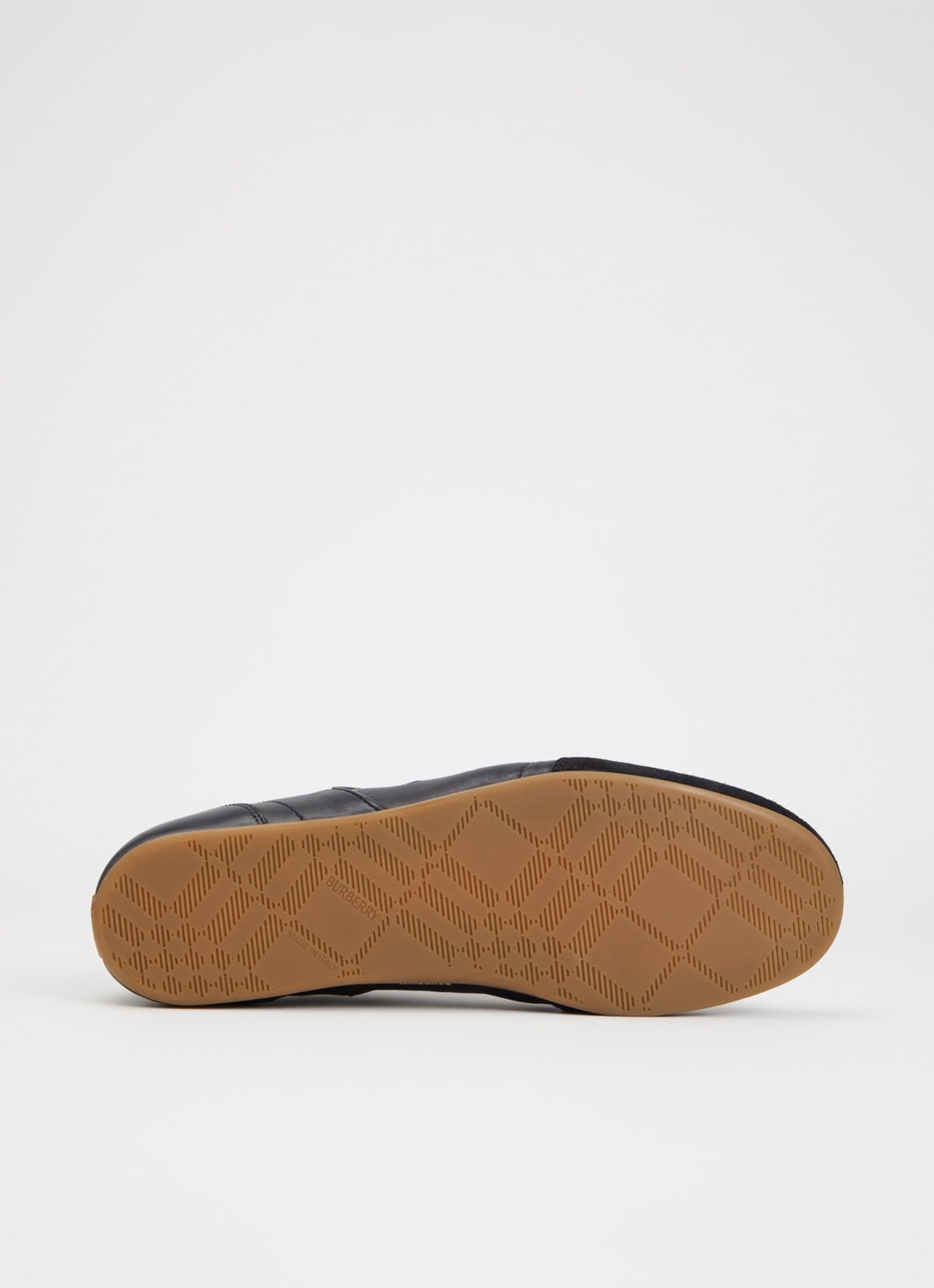 Burberry Knight sneaker van leer met details van suède - detail 4 zwart