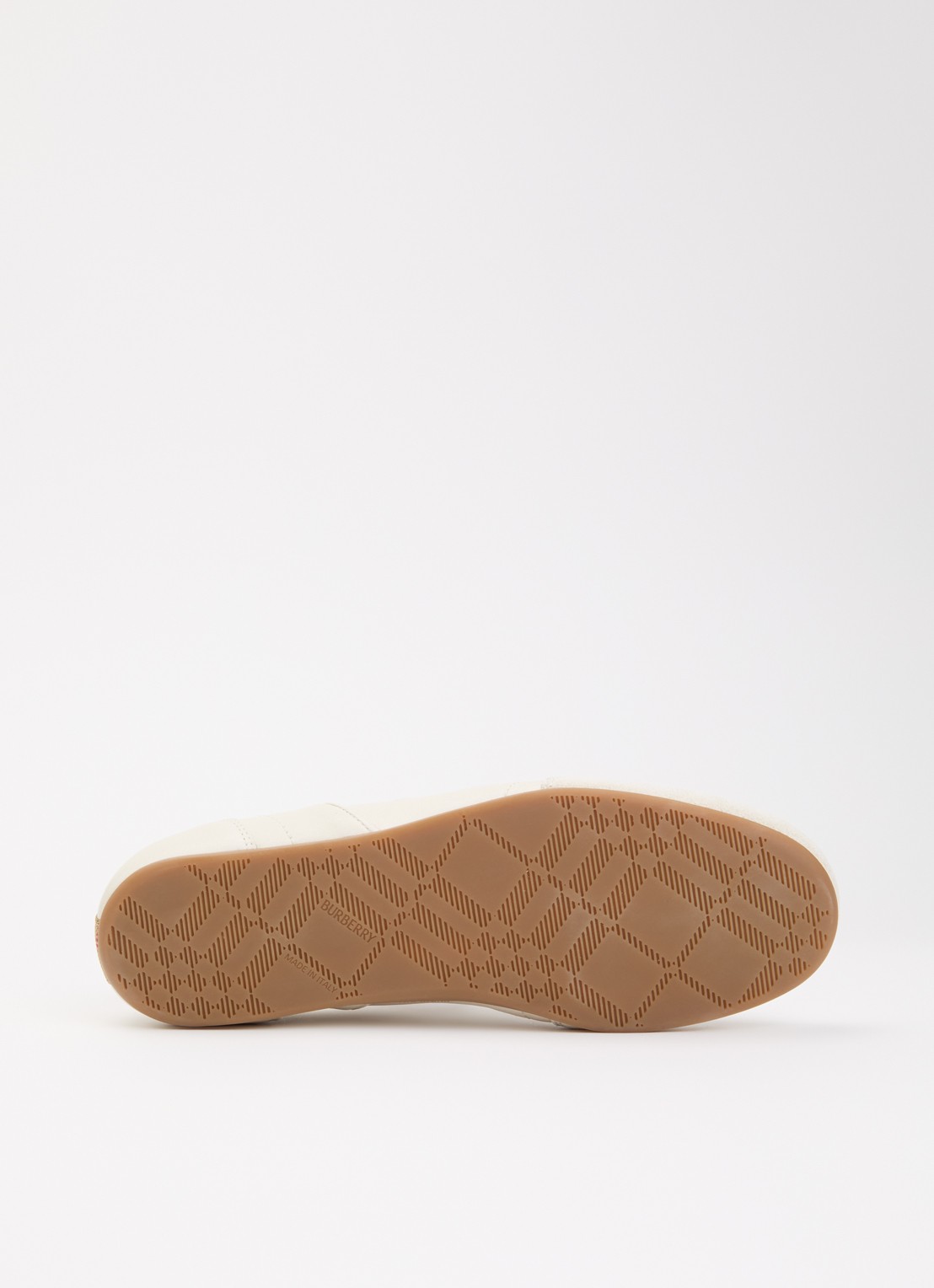 Burberry Knight sneaker van leer met details van suède - detail 4 creme