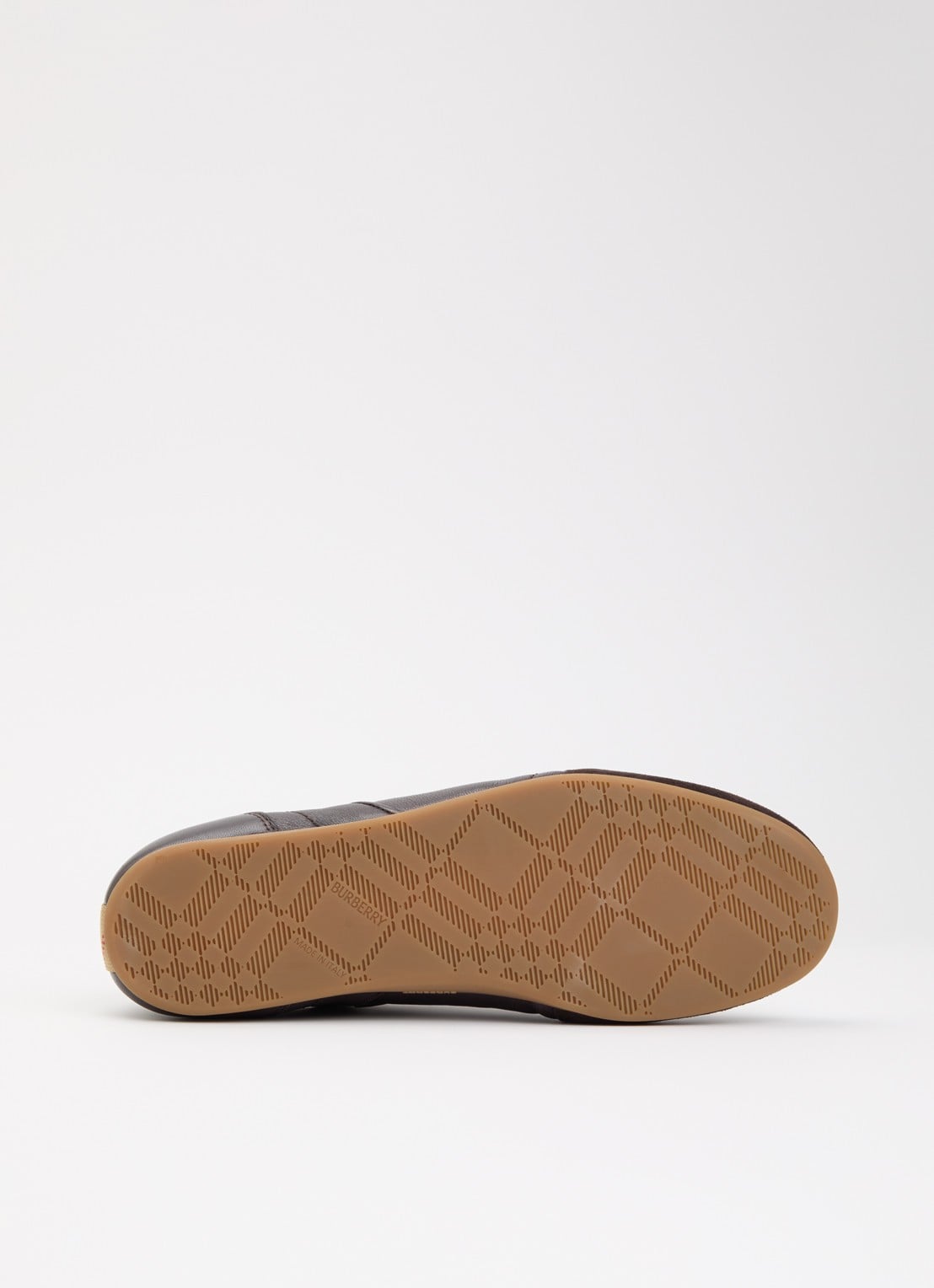 Burberry Knight sneaker van leer met details van suède - detail 5 donkerbruin