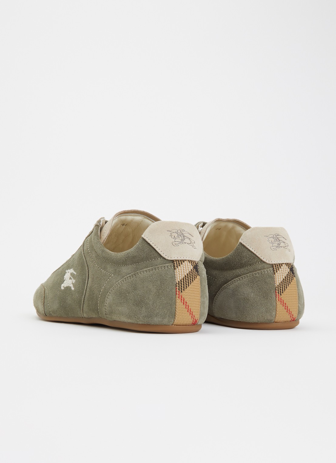 Burberry Knight sneaker van suède - achterkant 2 groen