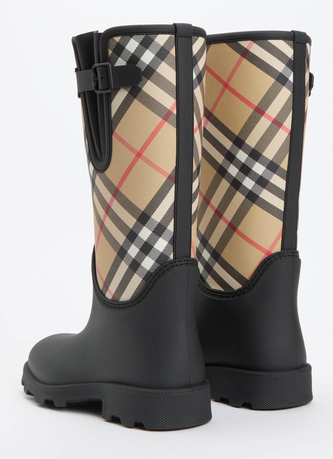 Burberry Laars met ruitdessin - achterkant 6 zwart