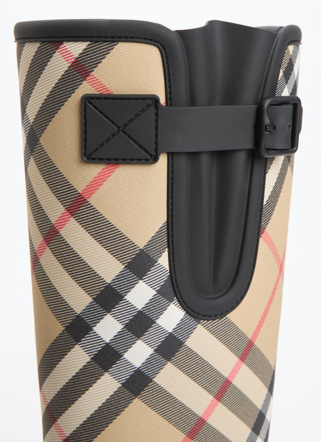 Burberry Laars met ruitdessin - detail 3 zwart