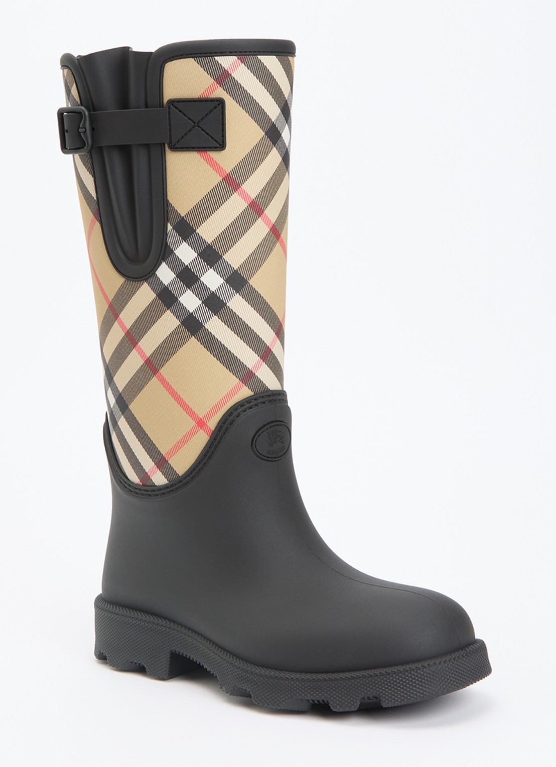 Burberry Laars met ruitdessin - voorkant 4 zwart