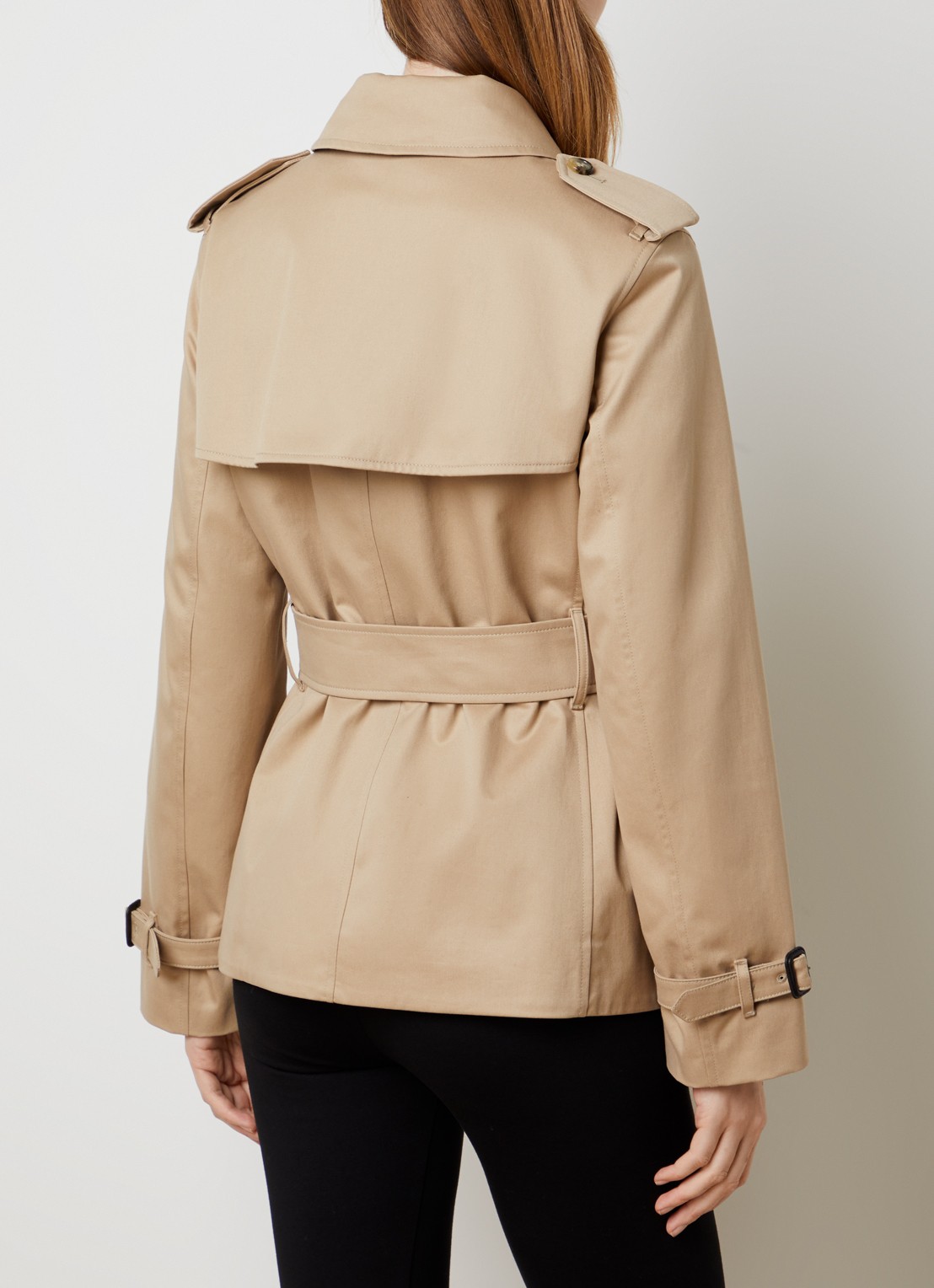 Burberry Lakefield trenchcoat met strikceintuur en steekzakken - achterkant 3 beige