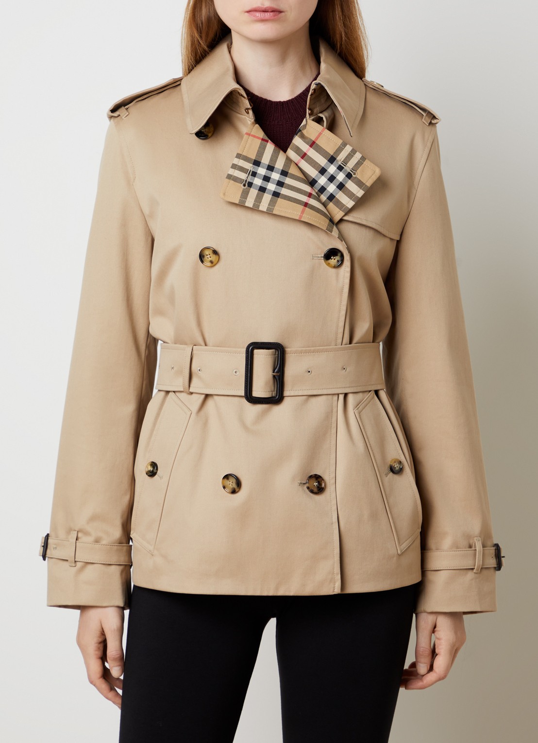 Burberry Lakefield trenchcoat met strikceintuur en steekzakken - detail 4 beige