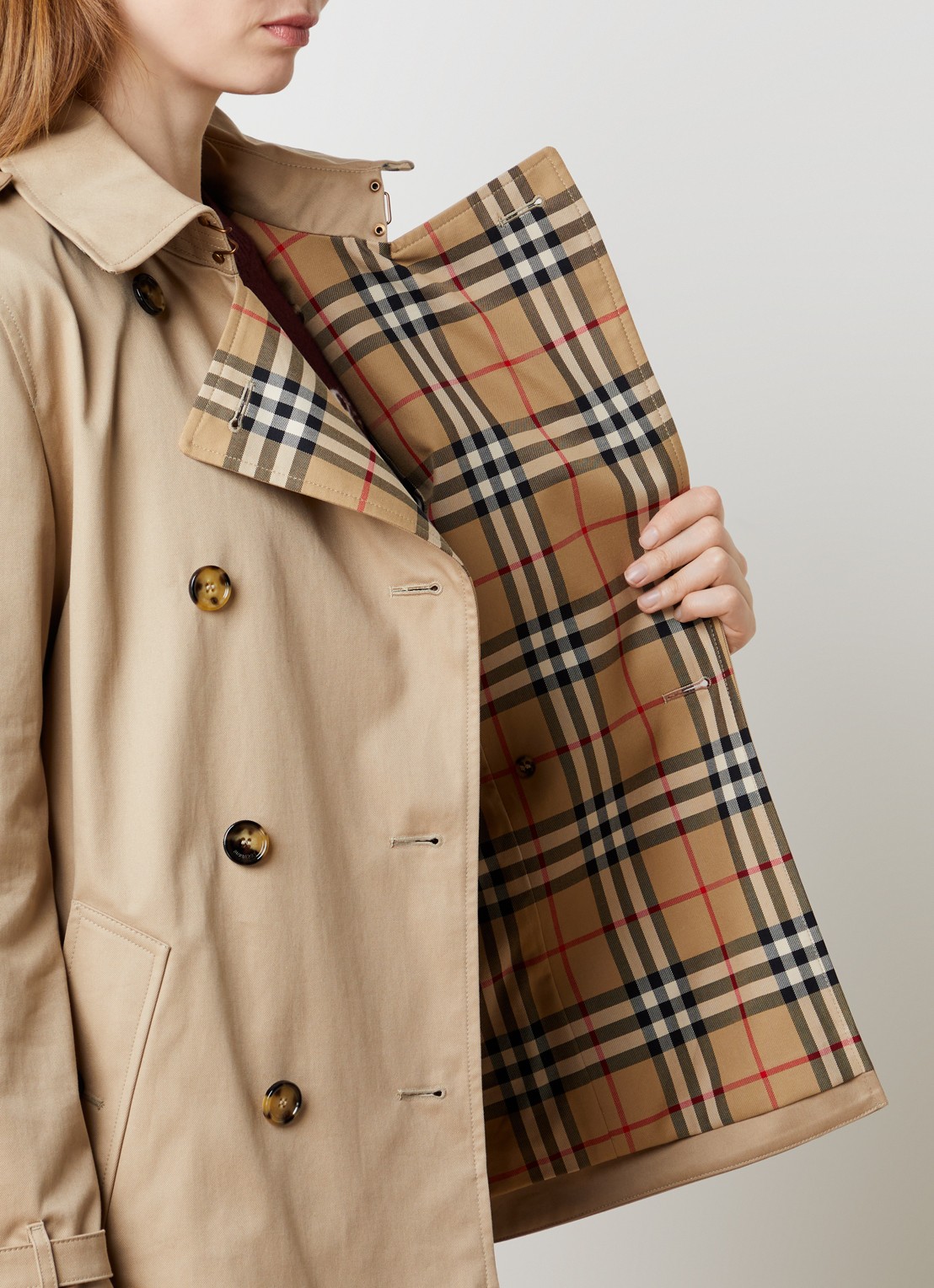 Burberry Lakefield trenchcoat met strikceintuur en steekzakken - detail 6 beige