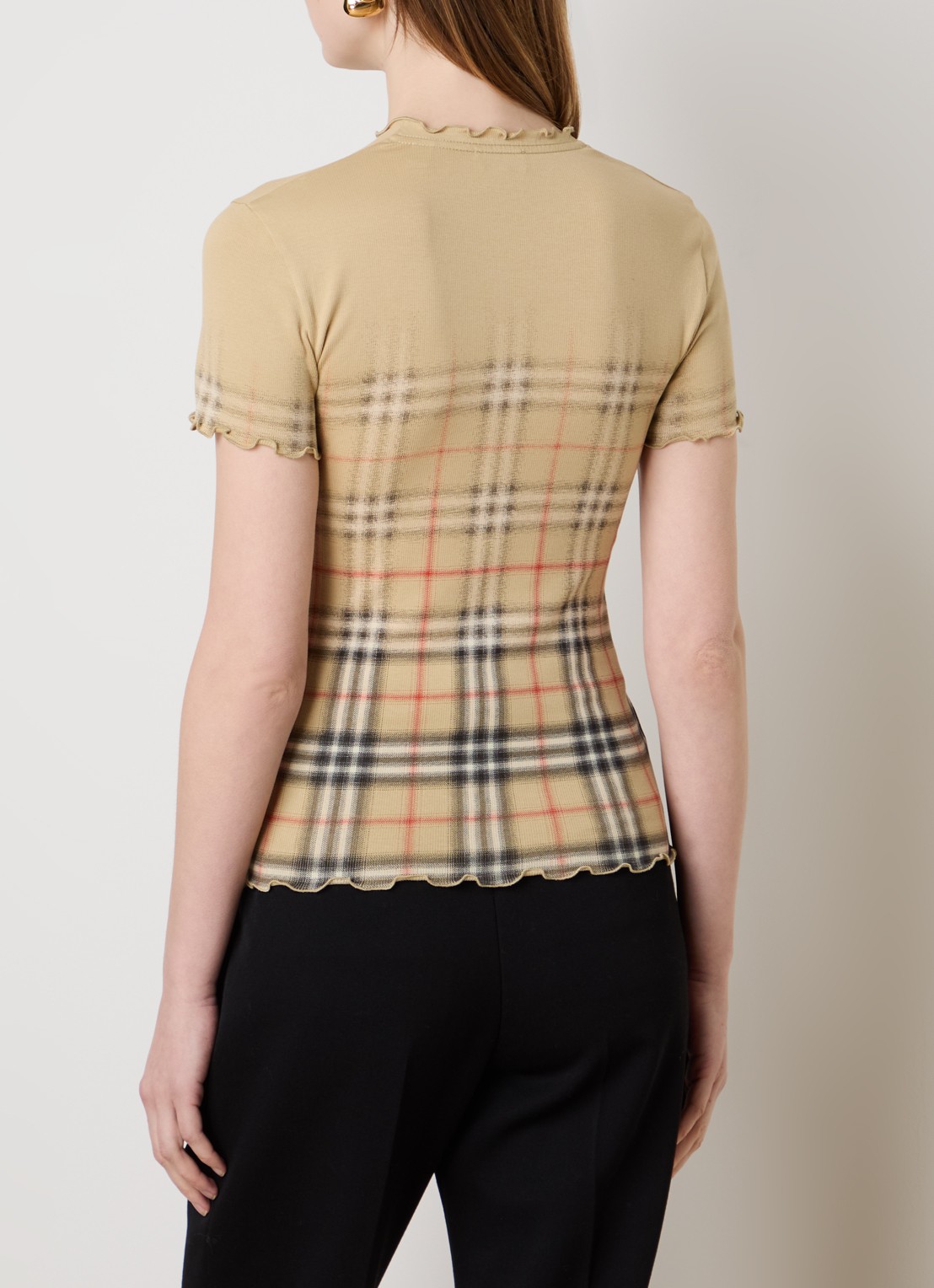 Burberry Letty T-shirt met print - achterkant 3 camel