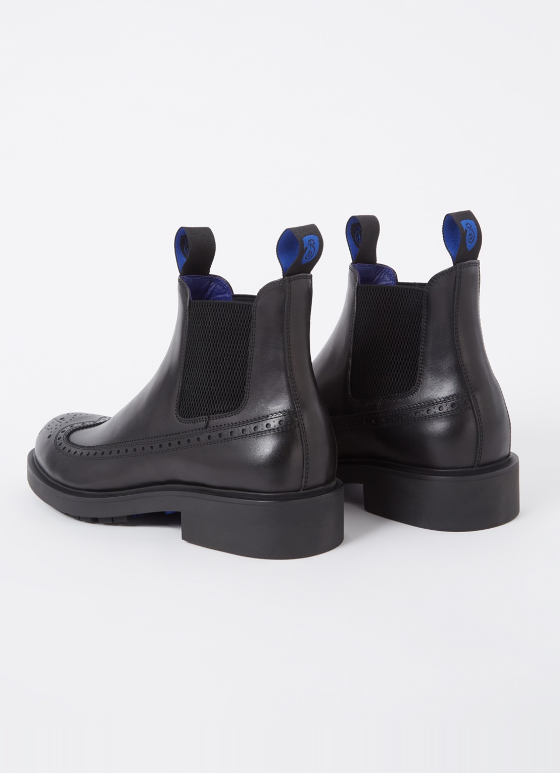 Burberry Loch chelsea boot van kalfsleer  - achterkant zwart