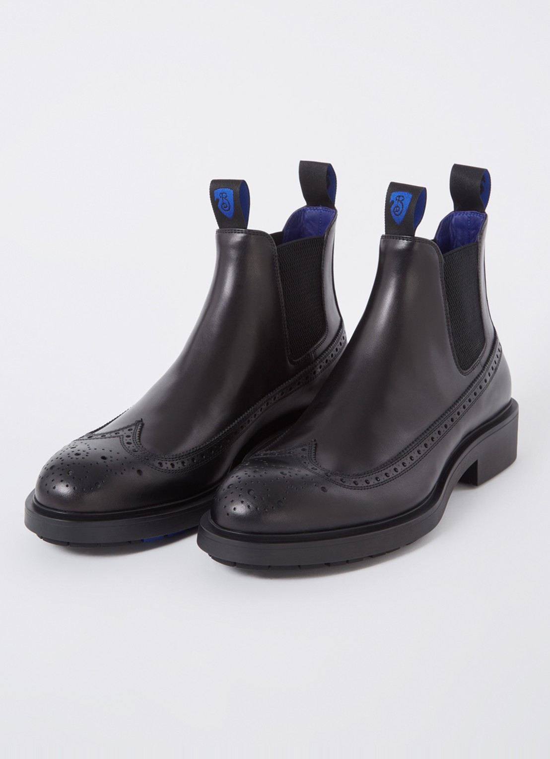 Burberry Loch chelsea boot van kalfsleer  - detail 2 zwart