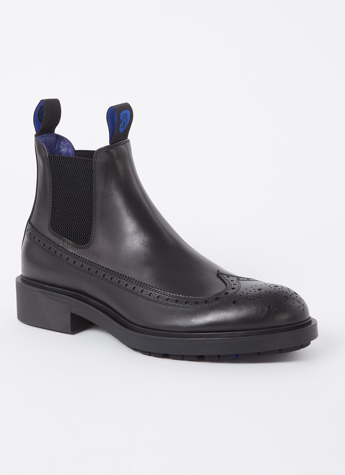 Burberry Loch chelsea boot van kalfsleer  - voorkant 5 zwart