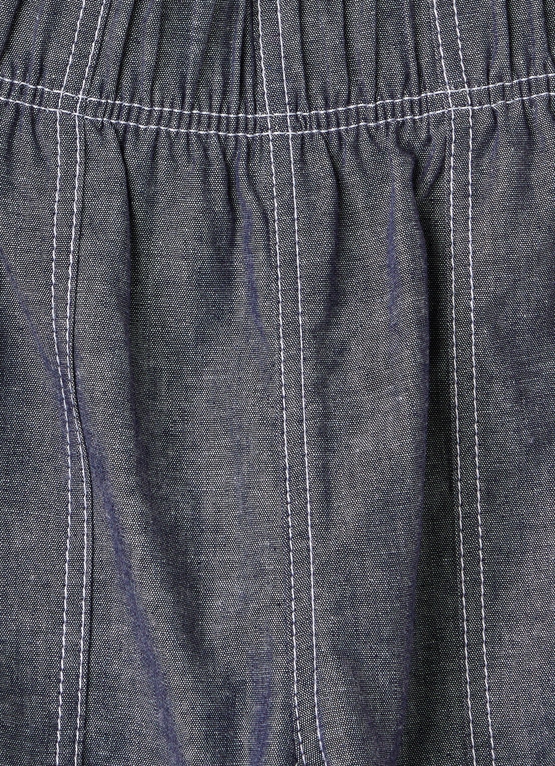 Burberry Loose fit broek van chambray - detail 3 blauw