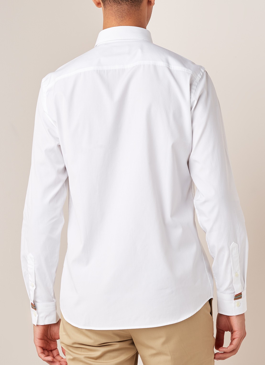 BURBERRY Louis regular fit overhemd met kentkraag - achterkant wit