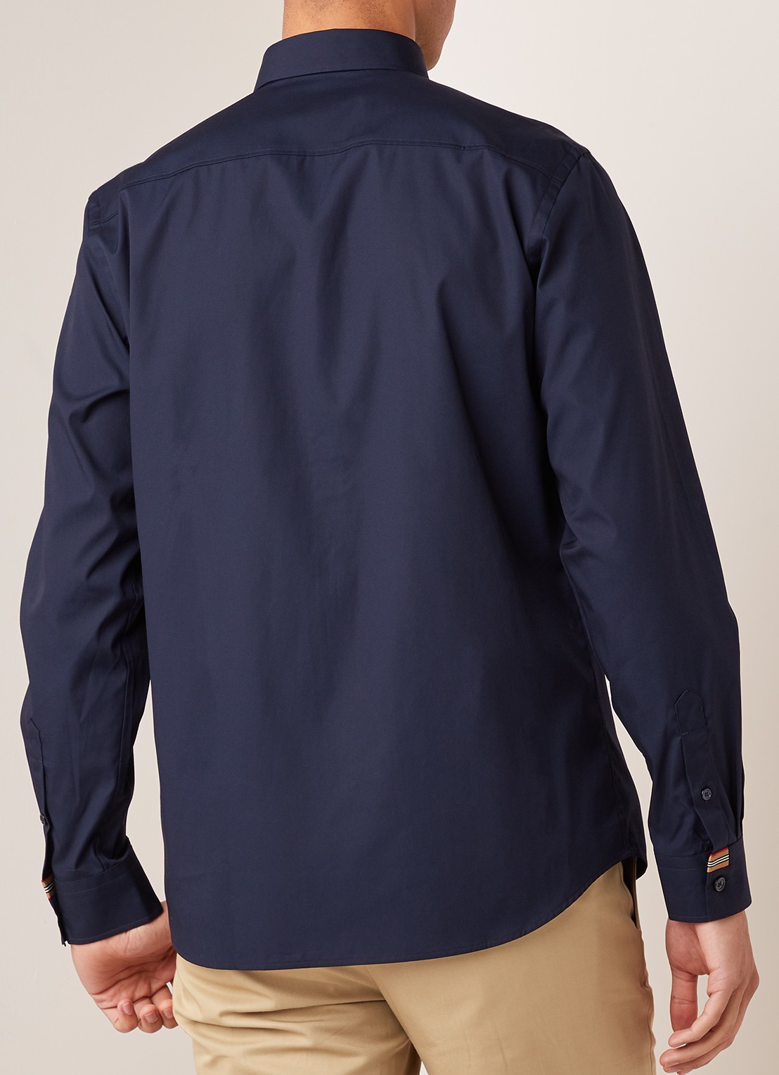 Burberry Louis regular fit overhemd met kentkraag - achterkant 4 donkerblauw