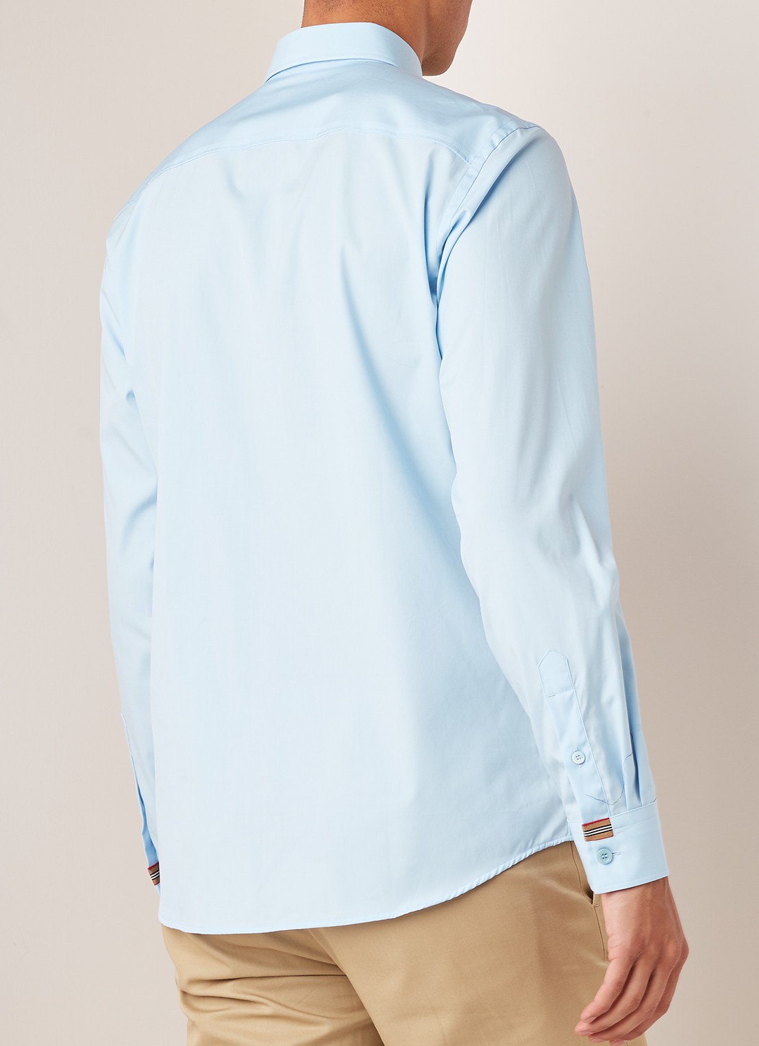 BURBERRY Louis regular fit overhemd met kentkraag - achterkant 4 lichtblauw