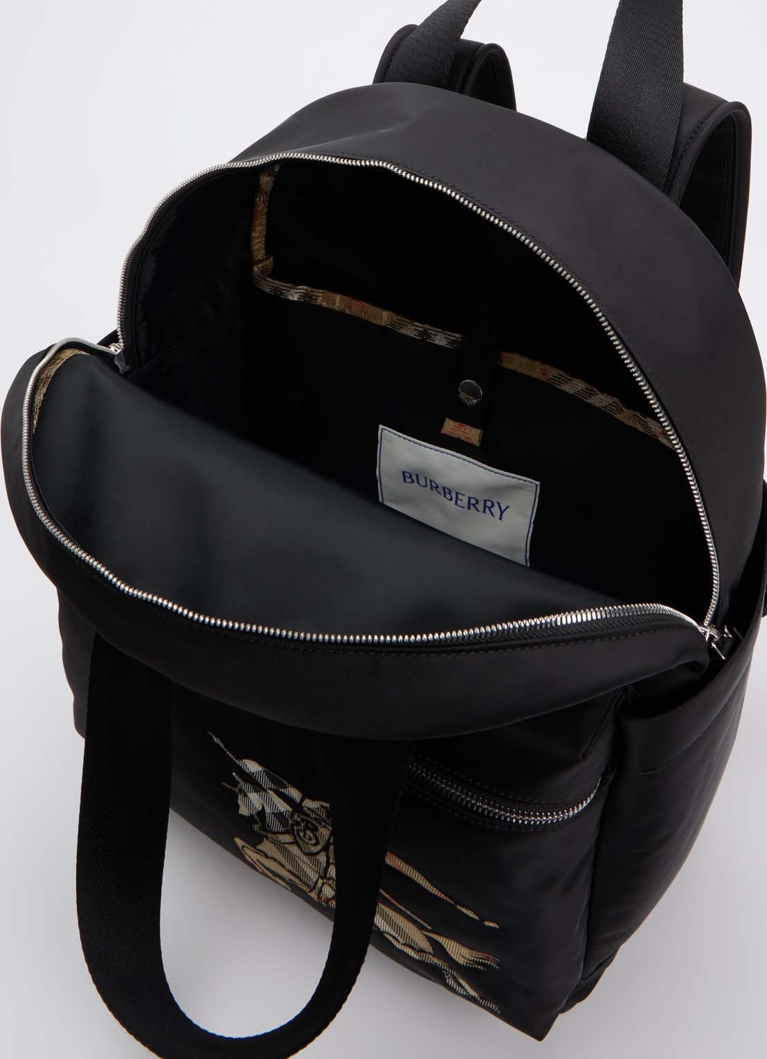 Burberry Luiertas met logo en verschoningsmat - detail 2 zwart