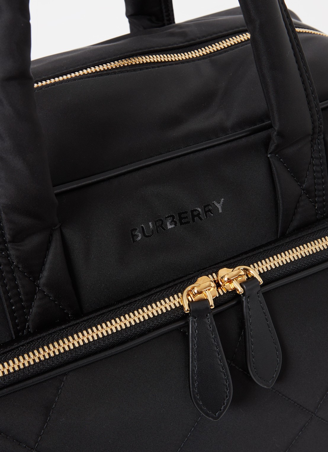 Burberry Luiertas met quilt patroon en verschoningsmat - detail 4 zwart