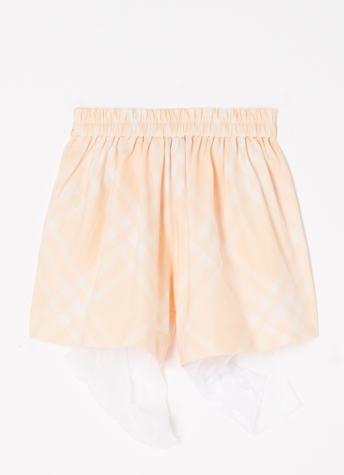 Burberry Marcy wide fit korte broek met ruitdessin - voorkant 2 perzikroze