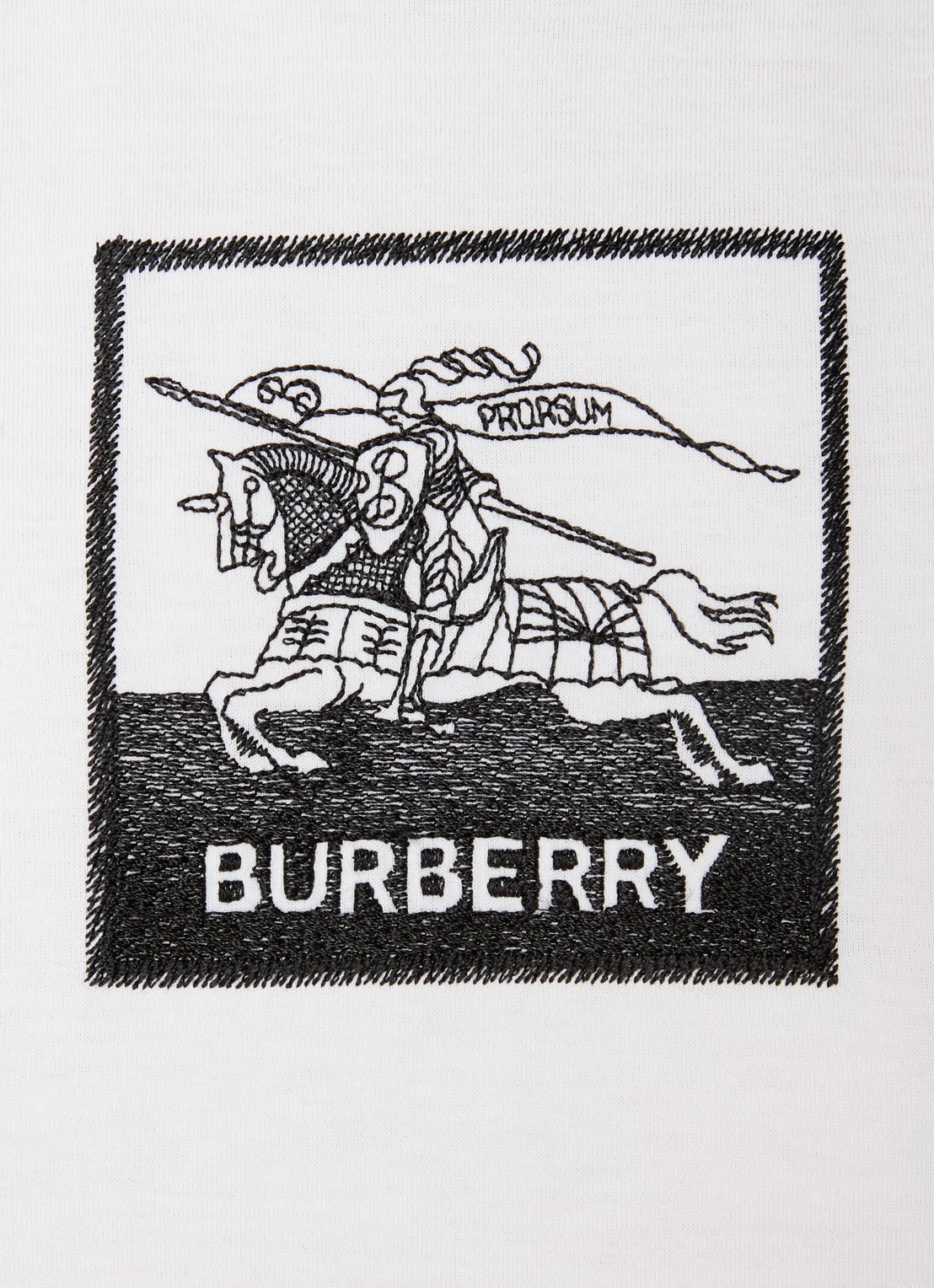 Burberry Margot T-shirt met logoborduring  - detail 3 wit