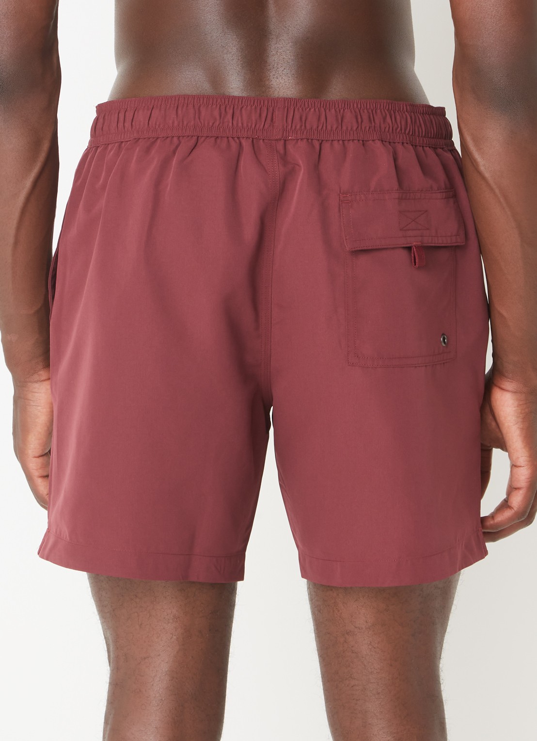 Burberry Martin zwemshorts met steekzakken en logo - achterkant 3 bordeauxrood
