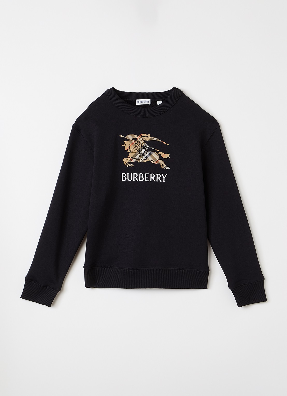 Burberry Mathew sweater met logoborduring - voorkant zwart