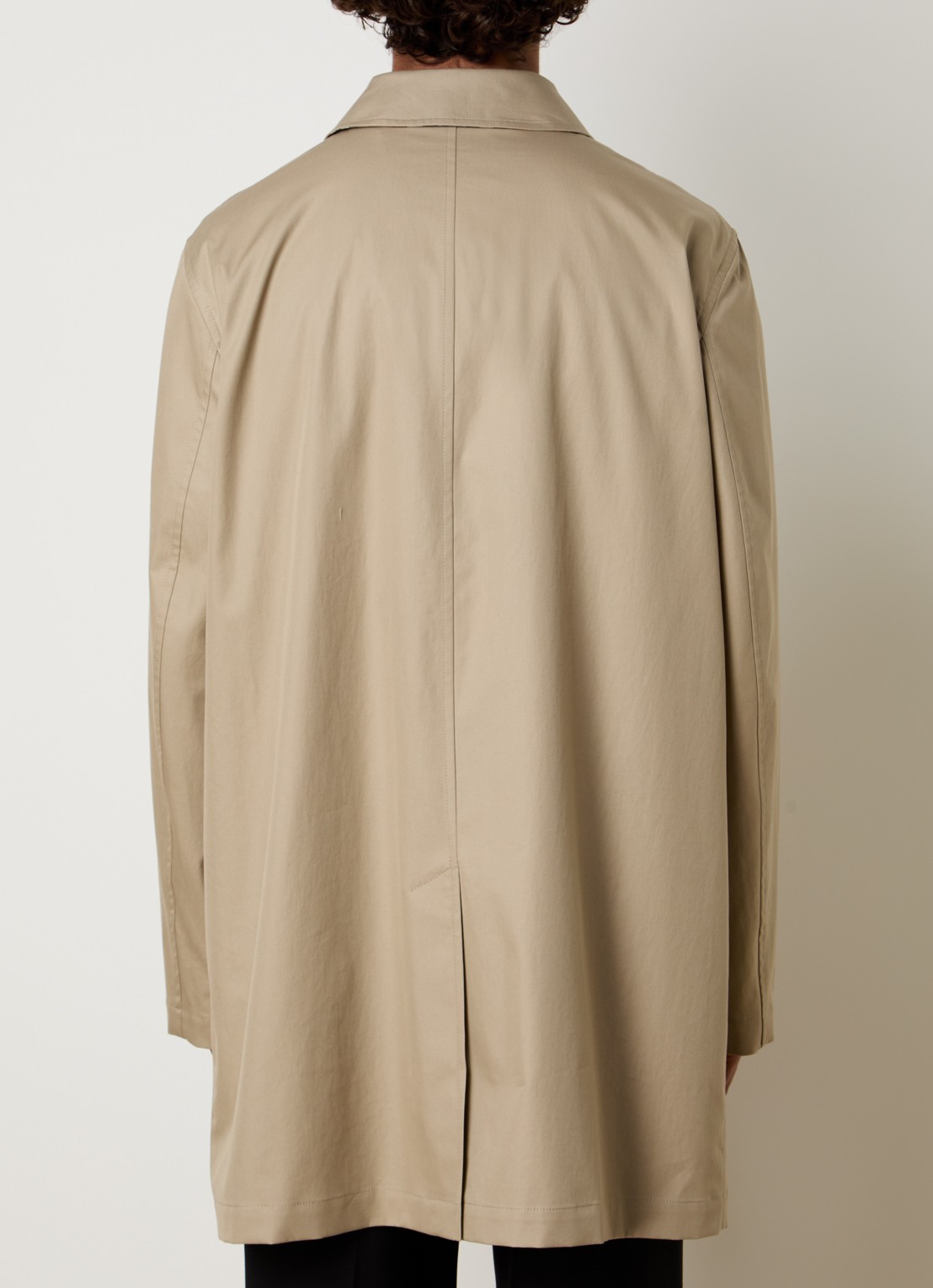 Burberry Meadowbank mantel met klepzakken - achterkant beige