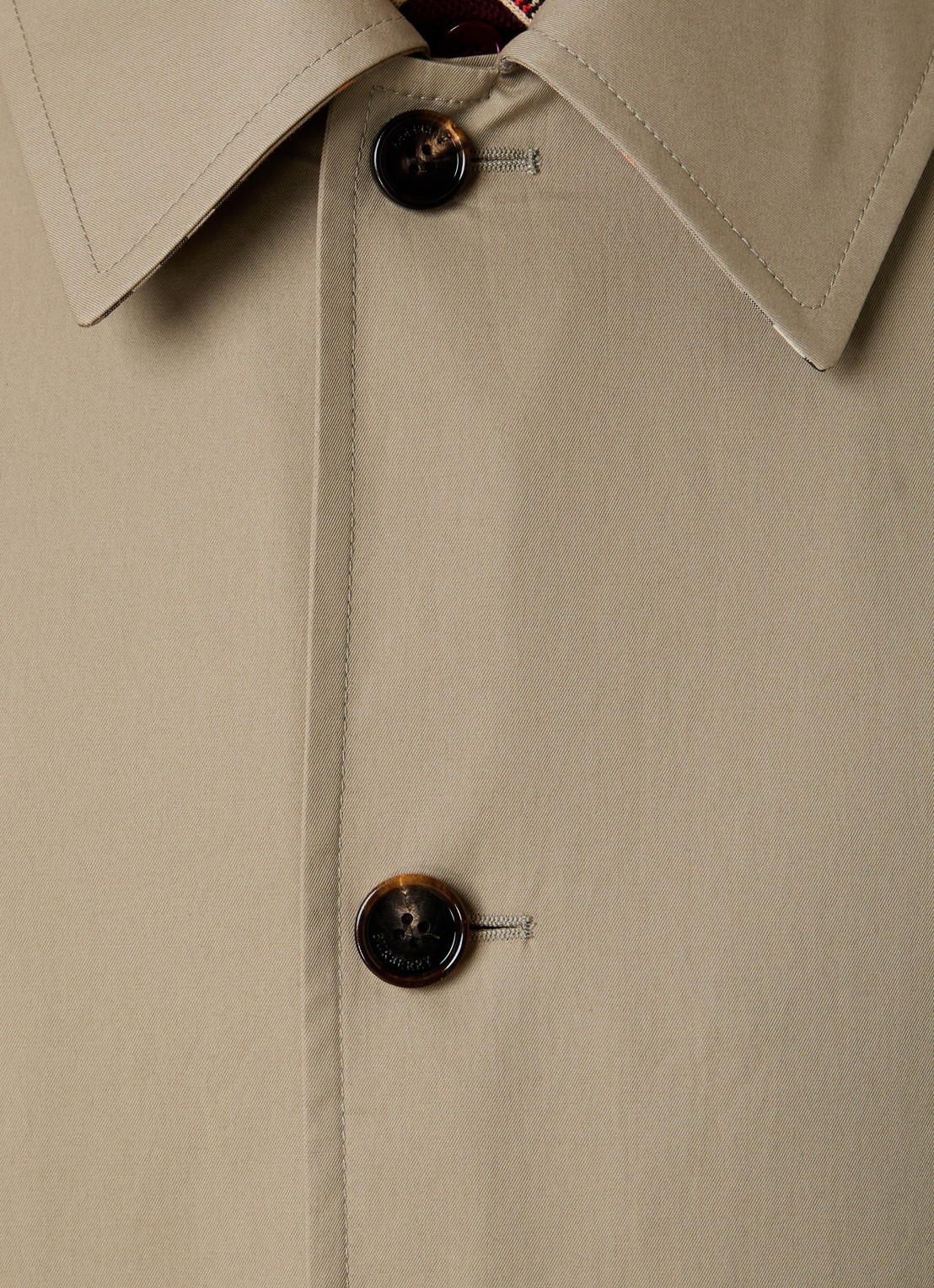 Burberry Meadowbank mantel met klepzakken - detail 4 beige